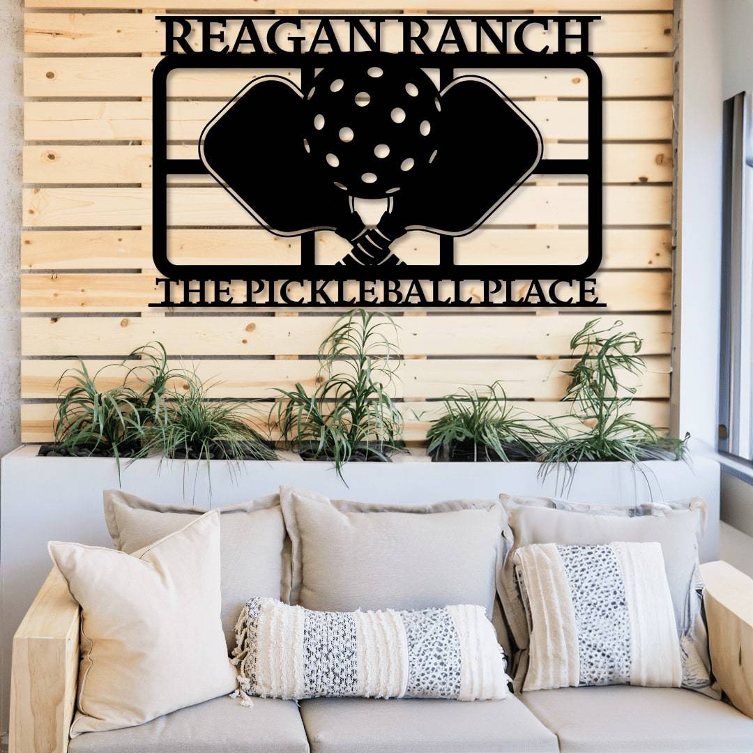 Pickleball custom metal sign