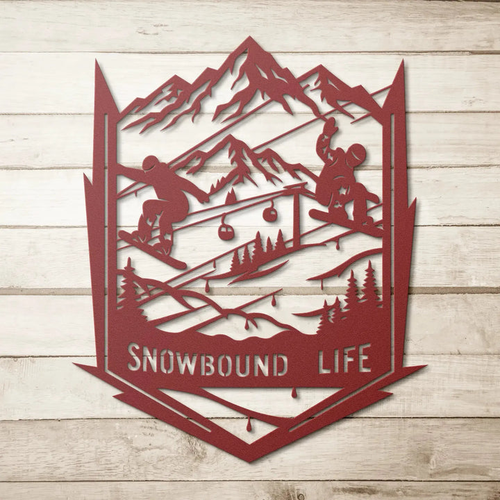 Snowbound_Life_Vertical_Action_Metal_Art_Red_Simple_Wood_BKGD_Mockup_15387583