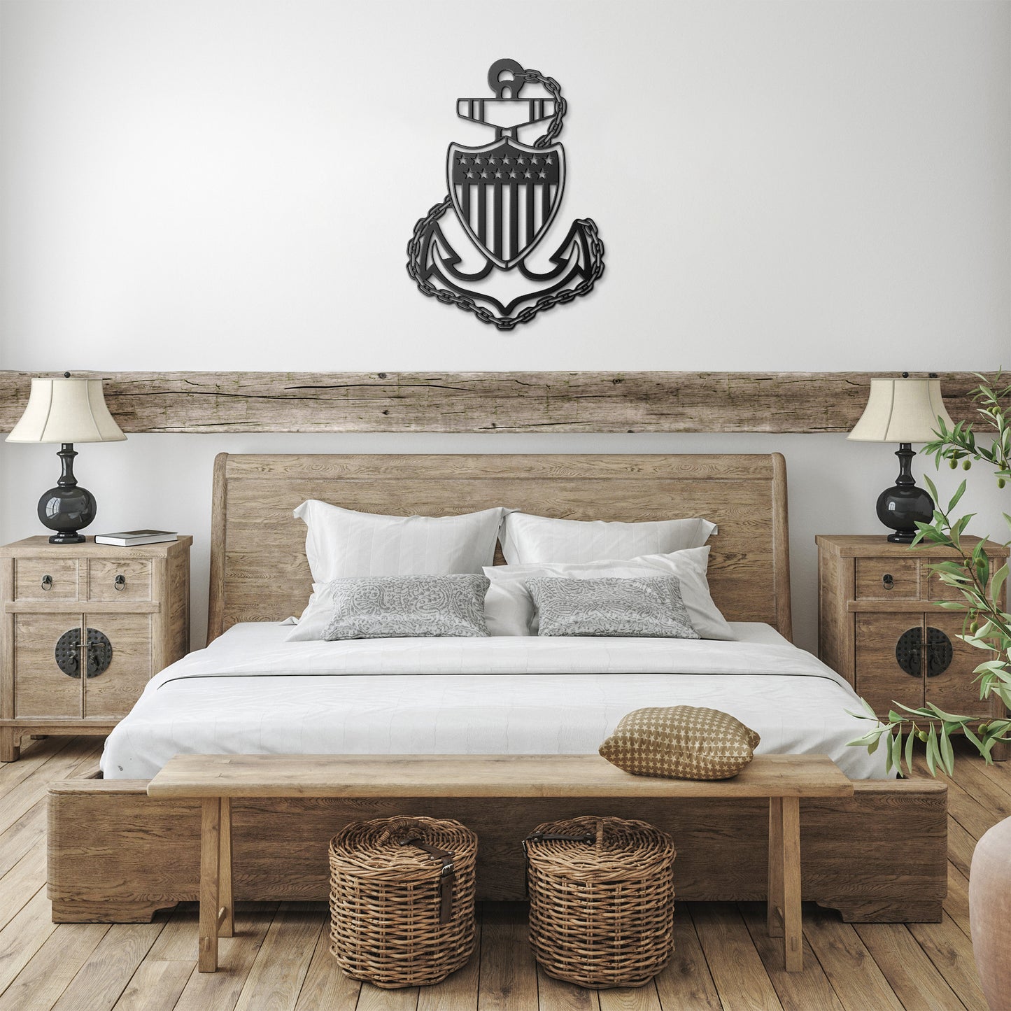 USCG Stability and Security Anchor Symbol Metal Wall Art