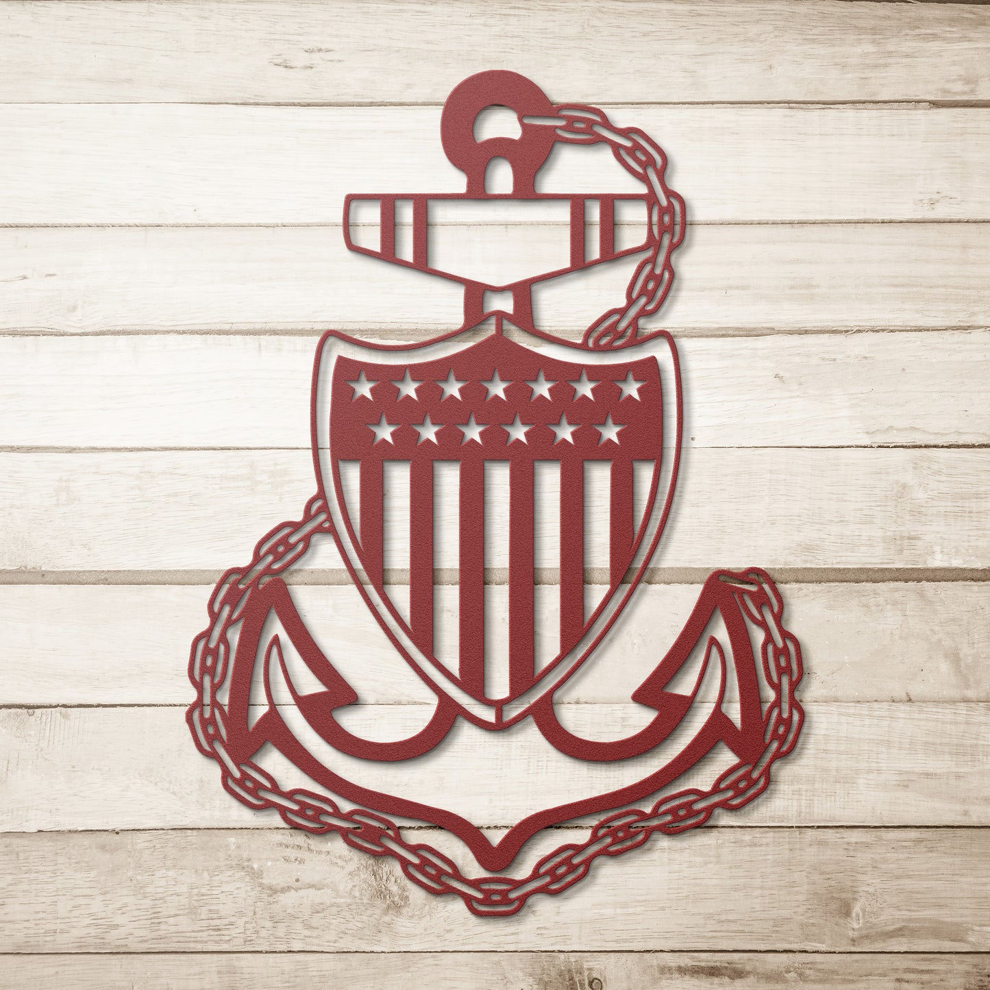 USCG Stability and Security Anchor Symbol Metal Wall Art