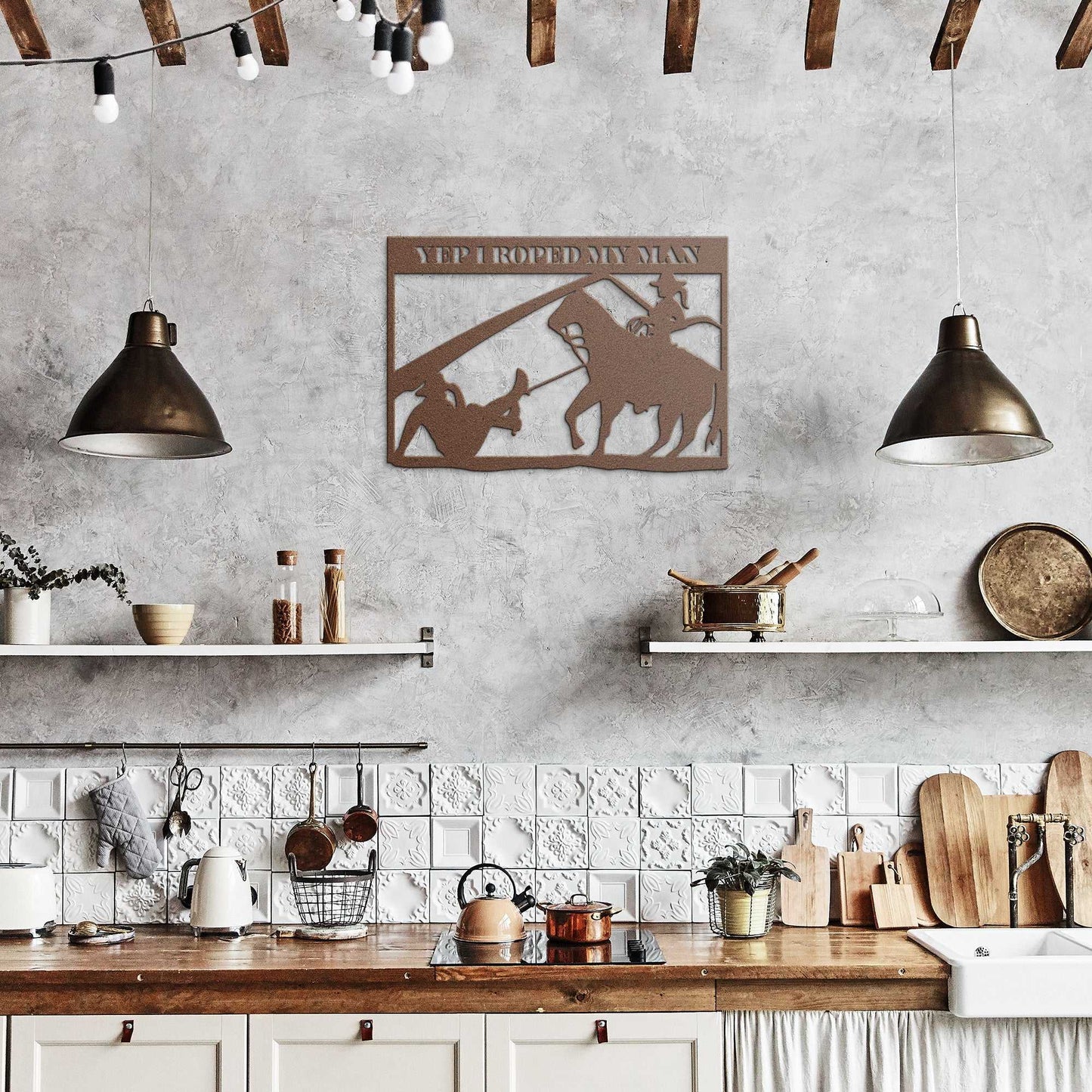 A Country Women Gets Her Man Rustic Metal Country Decor