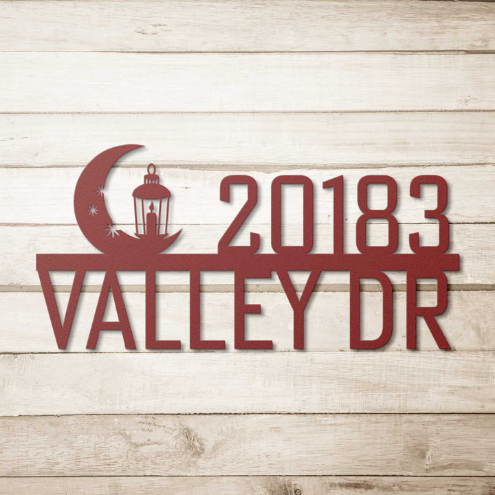 Address + Lantern Custom Outdoor Address Sign