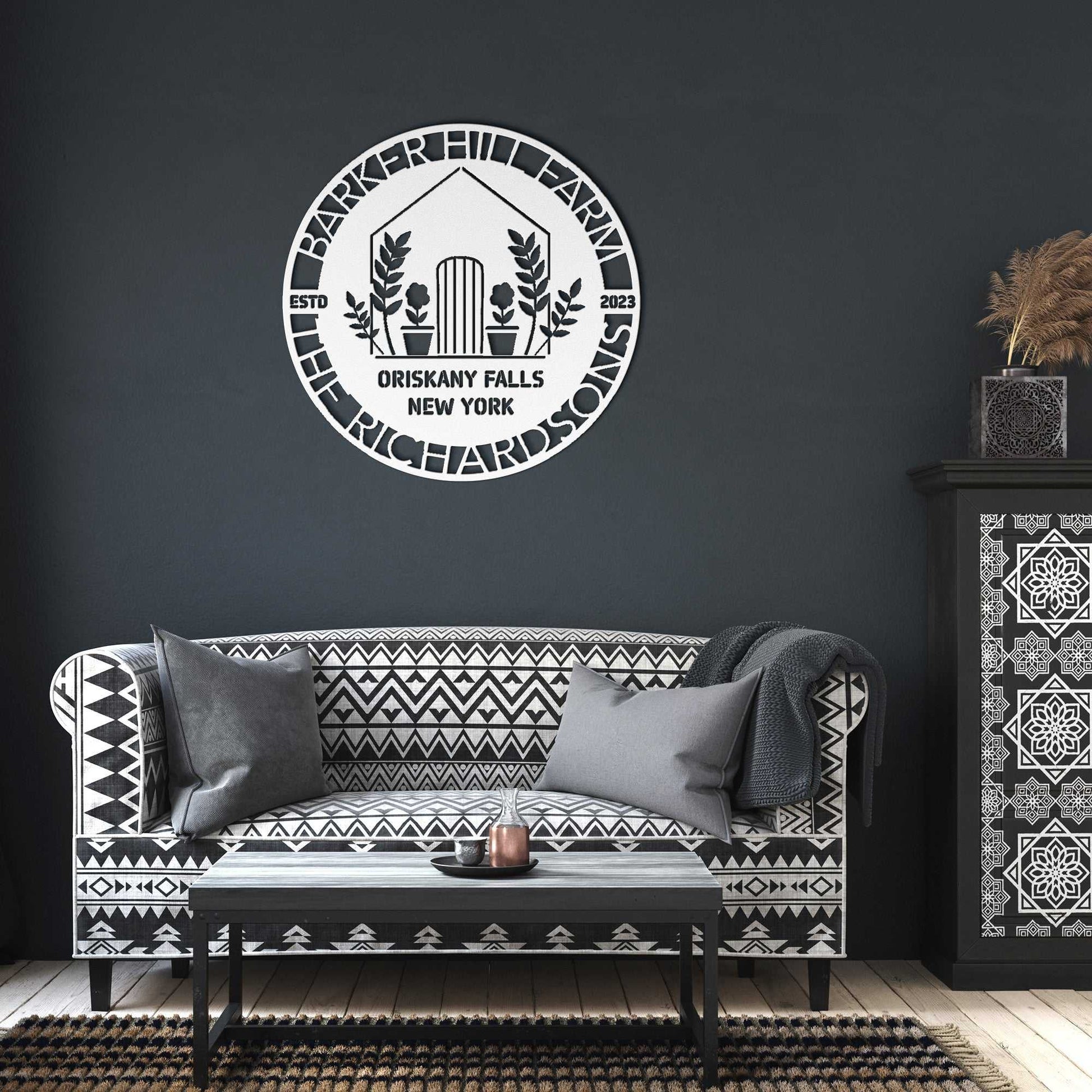 Barker Hill Farm Personalized Metal Wall Art