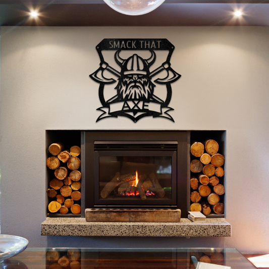 Battle Axe Plaque Monogram Metal Wall Art