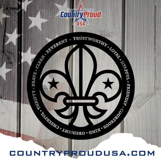 Boy Scout Law Circle Metal Wall Art, Achieving Honor
