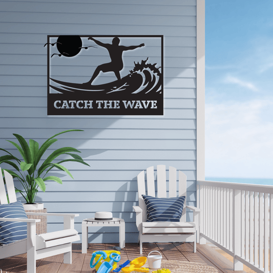 Catch the Wave Metal Decor