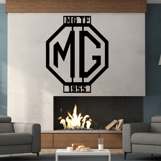 Classic British Car MG Metal Wall Art Decor