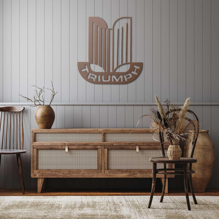 Classic British Car Triumph Badge Metal Wall Art