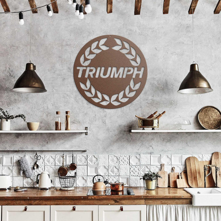 Classic British Car Triumph Laurel Wreath Metal art