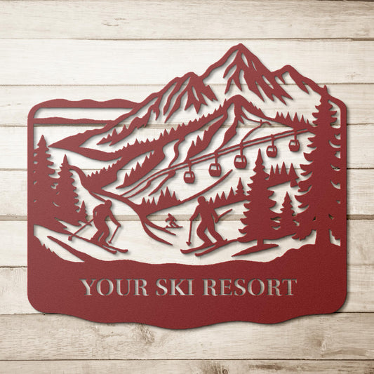 Custom_Ski_Resort_Metal_Wall_Art_Red_Simple_Wood_BKGD_Mockup.png