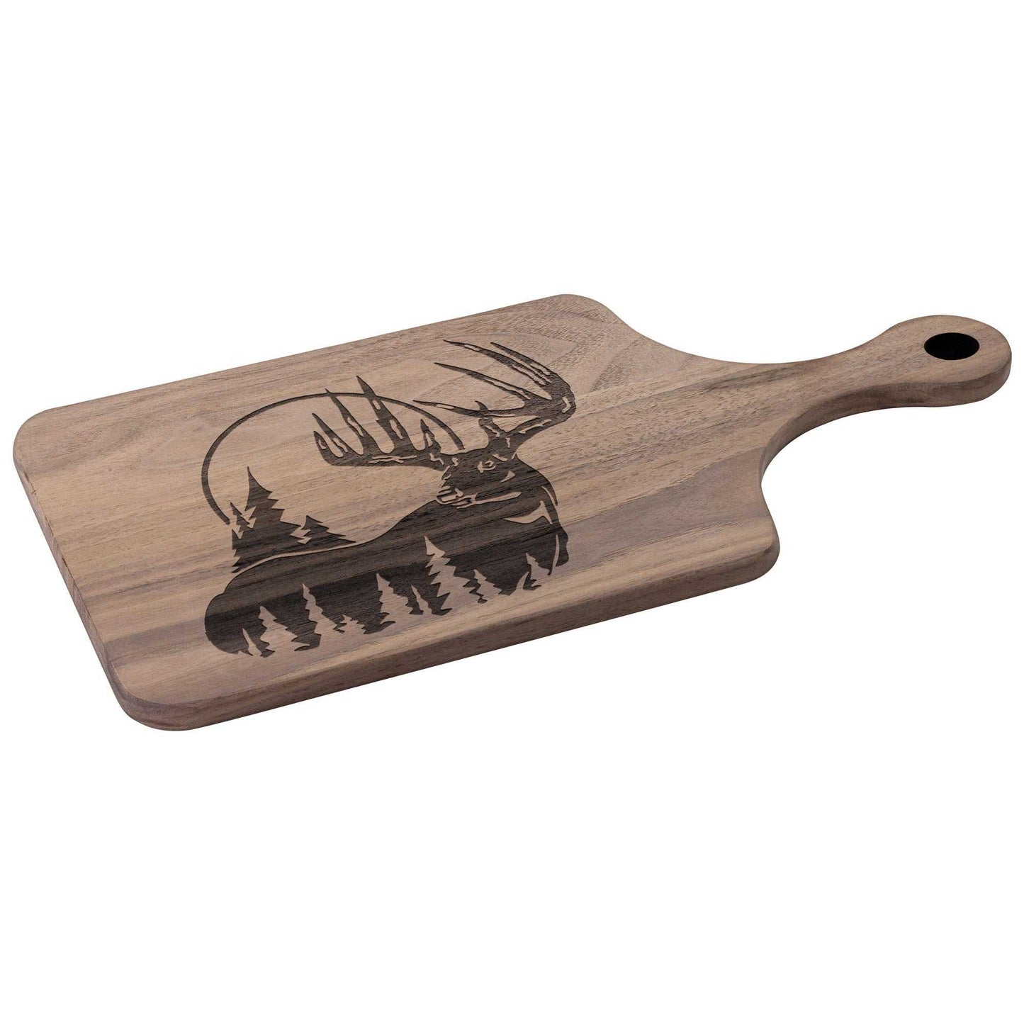 Deer in the Forest Hardwood Paddle Cutting Board - Country Proud USA