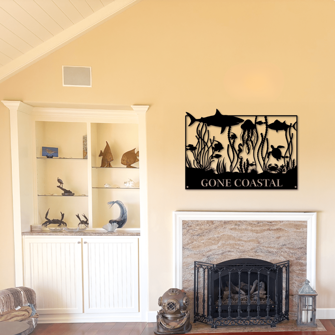 Gone Coastal Sealife Metal Wall Art - Country Proud USA