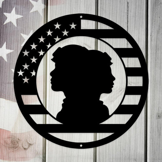 Honor Our Military Circle Monogram Metal Wall Art