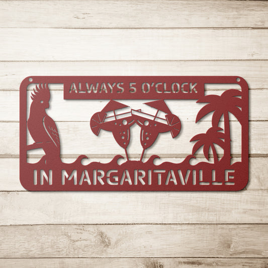 Jimmy Buffett 5'O Clock Forever Metal Wall Art