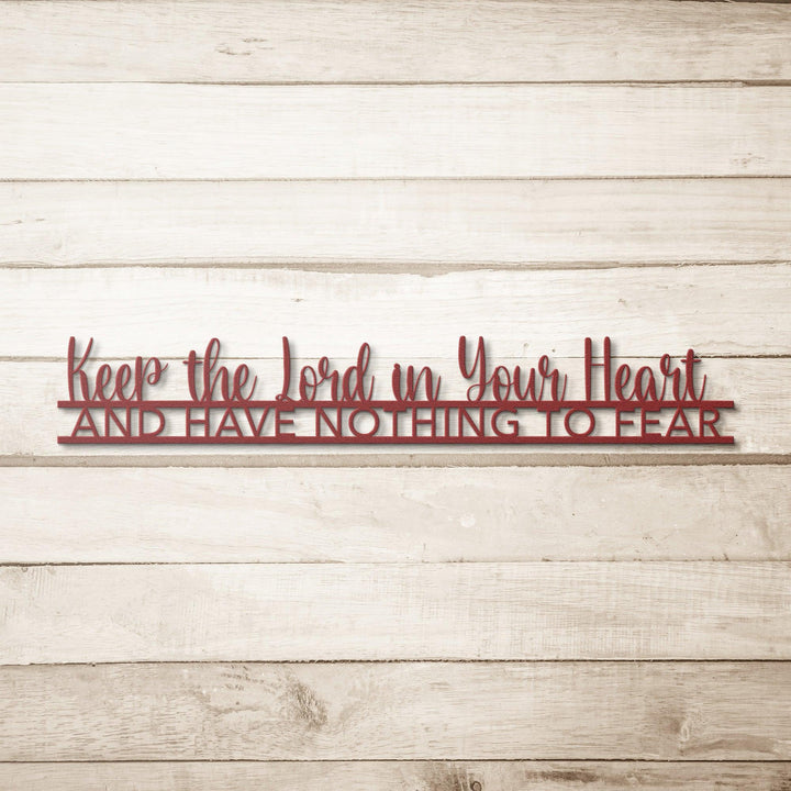 Keep the Lord in Your Heart Metal Wall Art