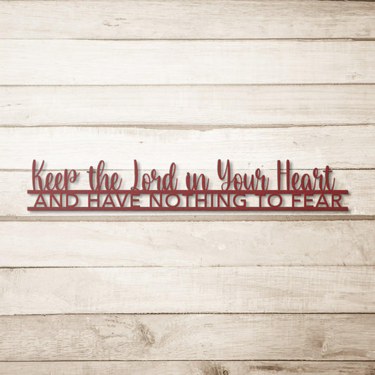 Keep the Lord in Your Heart Metal Wall Art