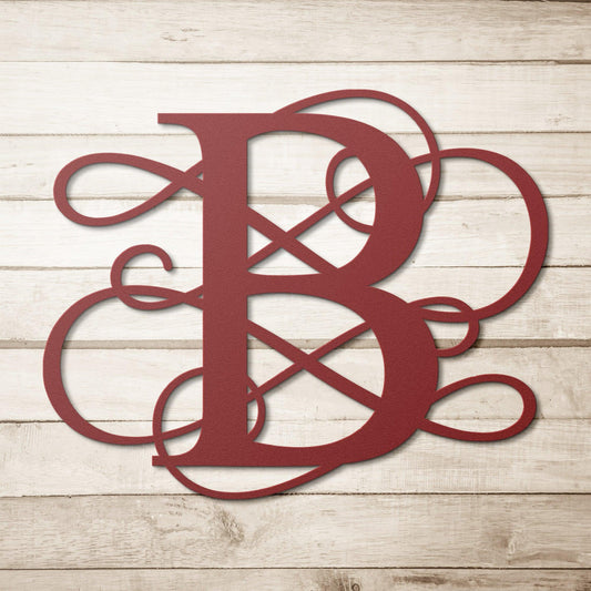 Letter B, Elaborate Letter Metal Wall Art