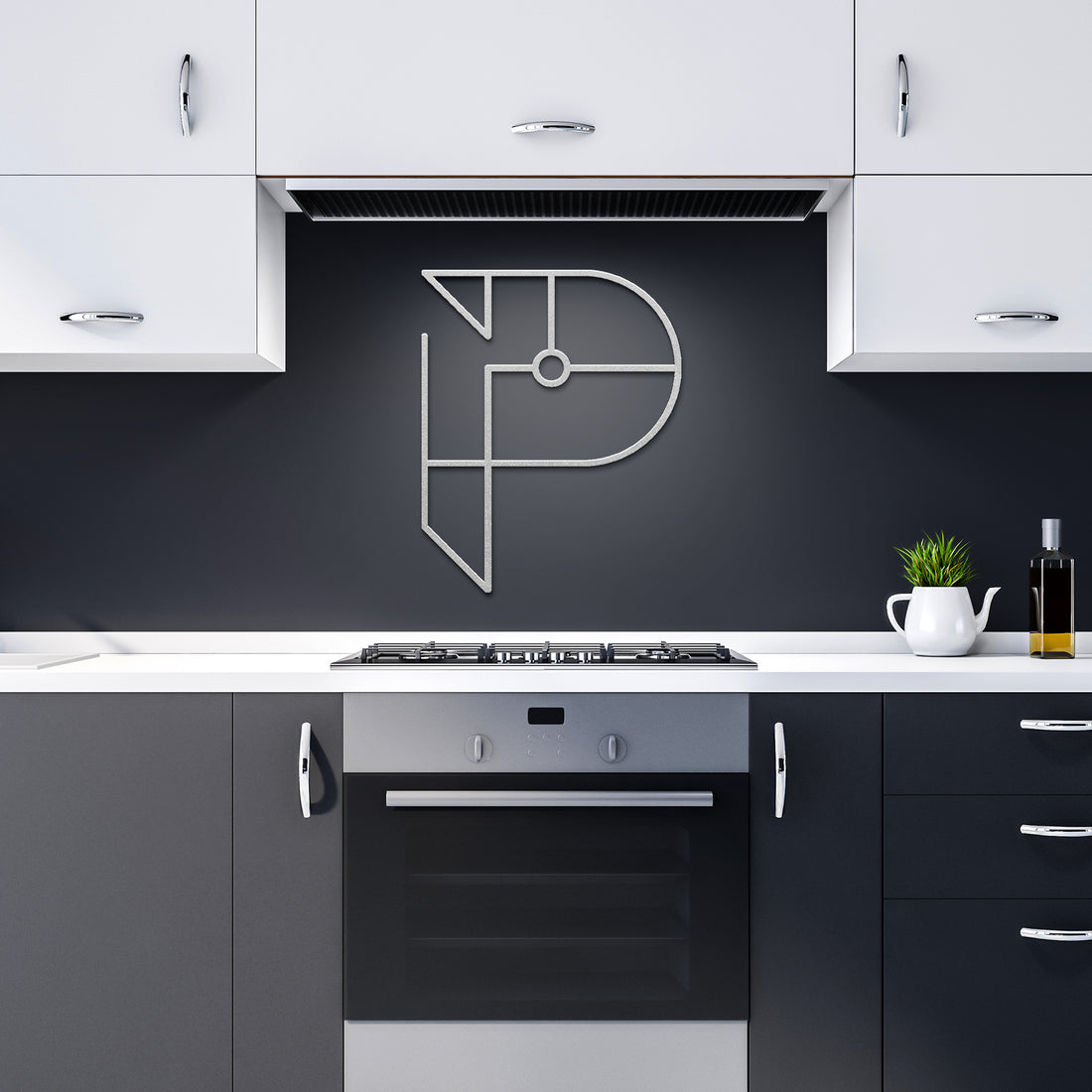 Letter P, Geometrical Letter - Country Proud USA