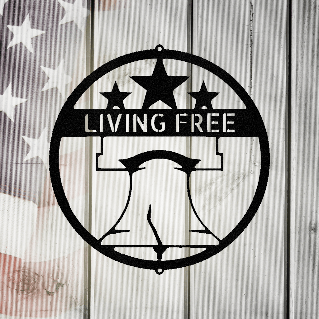 Liberty Bell Monogram Metal Wall Art Decor