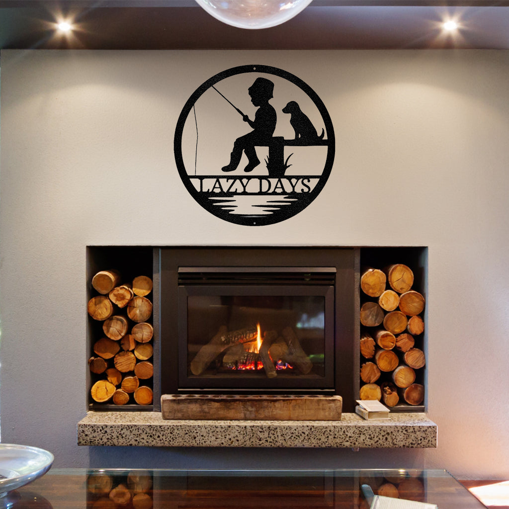 Little Fisher & Dog Monogram - Country Proud USA