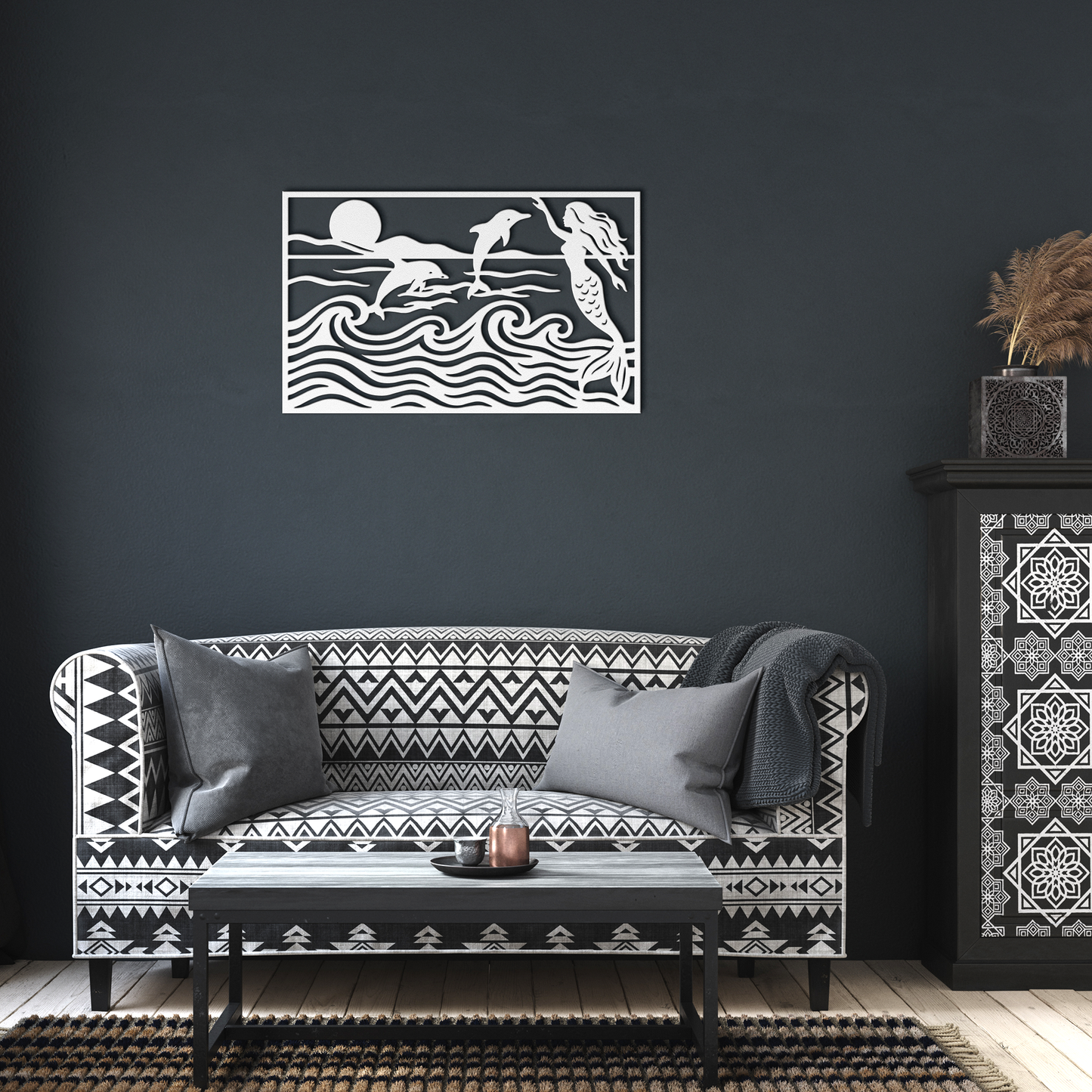 Mermaid__Dolphins_Ocean_Waves_Sunset_White_Dark_Living_Room_Mockup.png