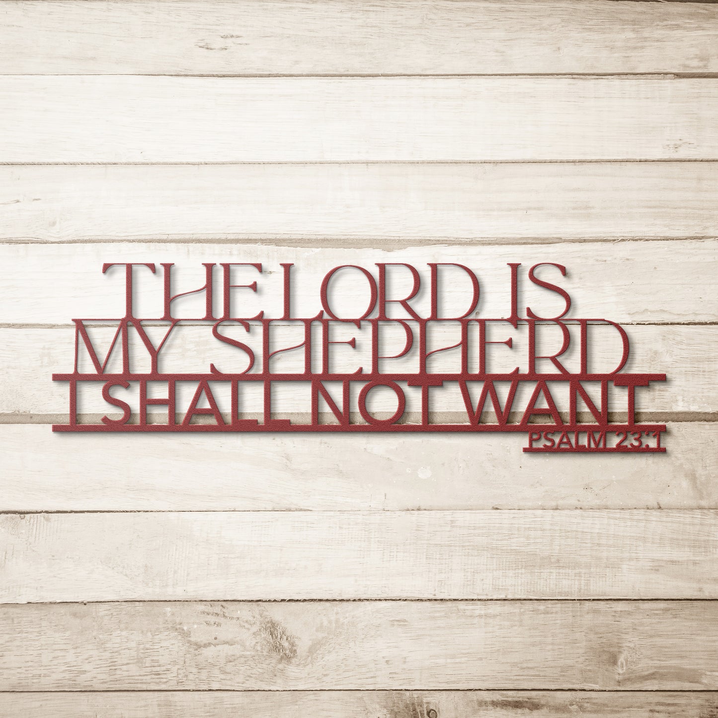 Psalm 23:1 The Lord is My Shepherd Metal Wall Art