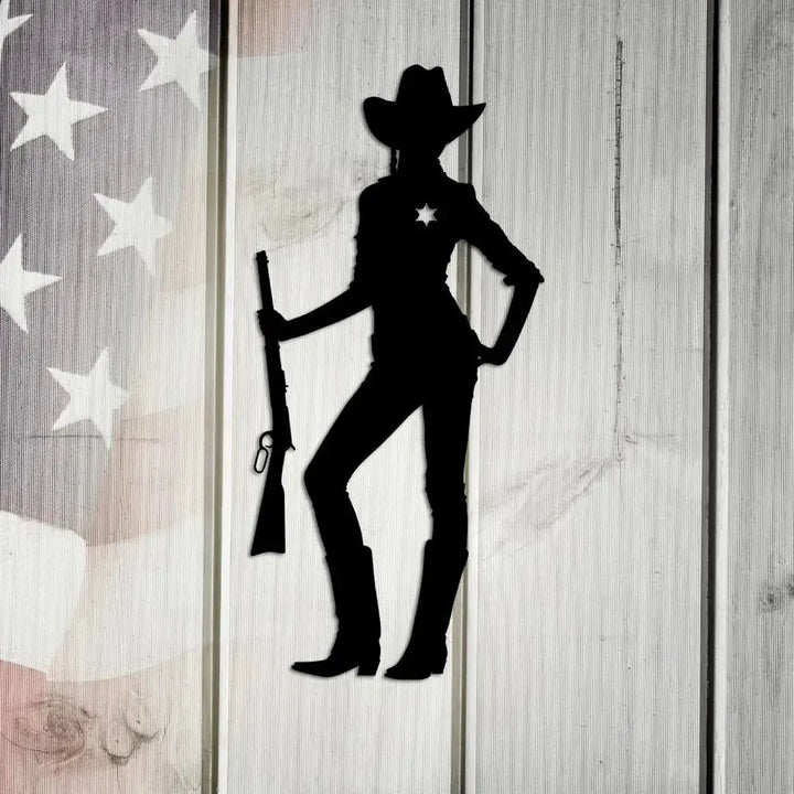 Rebel Cowgirl Metal Wall Art for Country Decor