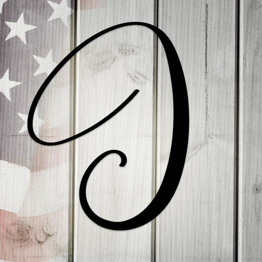 Script Letter J, Your Initial Metal Wall Art