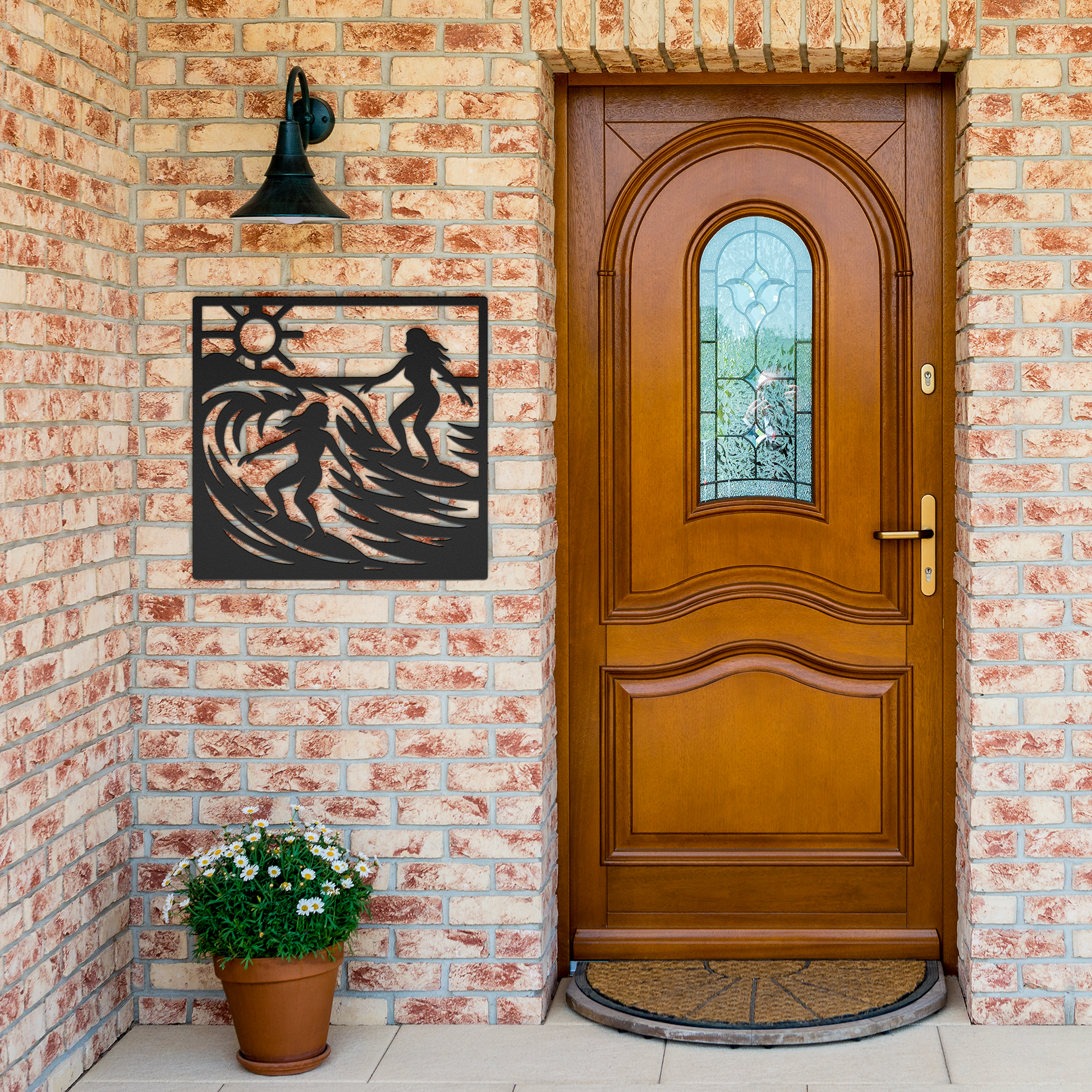 Surfer_Girls_Ride_the_Waves_Black_Brick_Entrance_Mockup.png