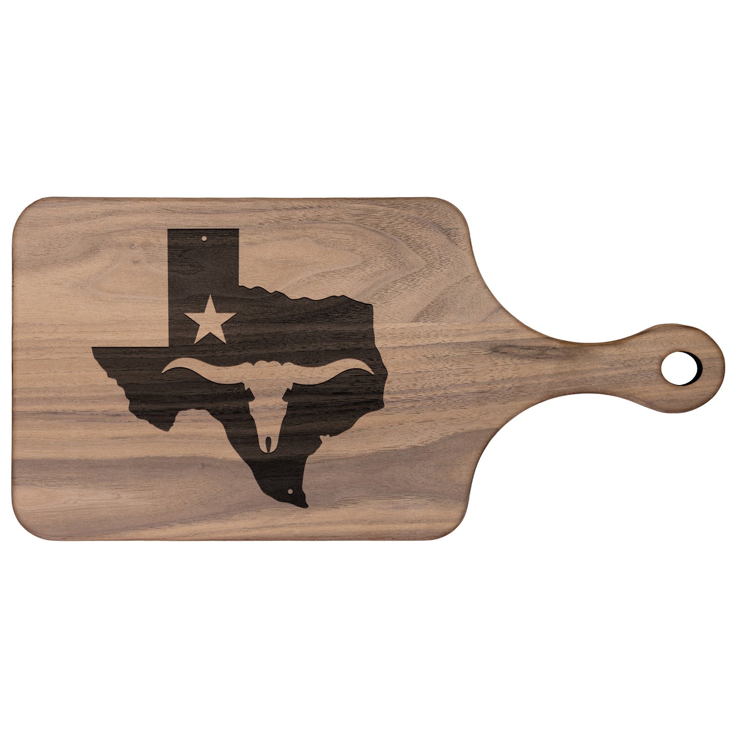 The Lone Star State Texas Hardwood Paddle Cutting Board - Country Proud USA