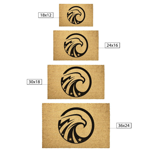 USA Eagle with Stars Coir Doormat