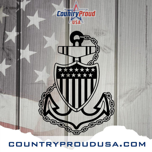 USCG Stability Anchor Metal Wall Art