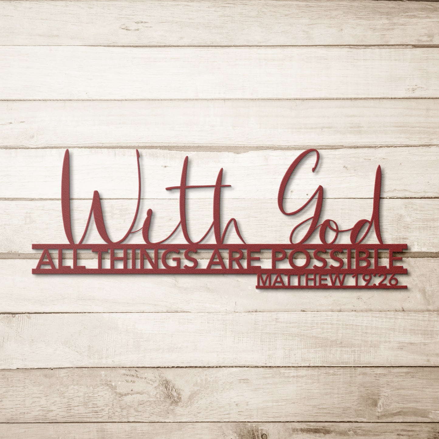 With God All Things are Possible Faith for the Home