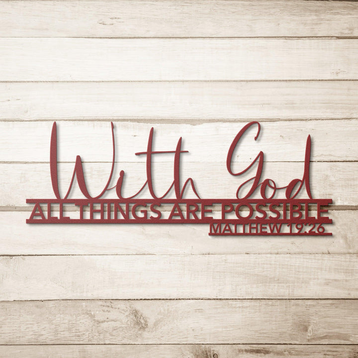 With God All Things are Possible Faith for the Home