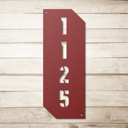 Vertical Number Lodge, Cabin, Ranch or Home Personalized Metal Artwork