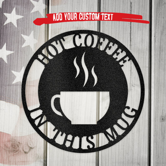 Coffee Haze Monogram Metal Wall Art Decor