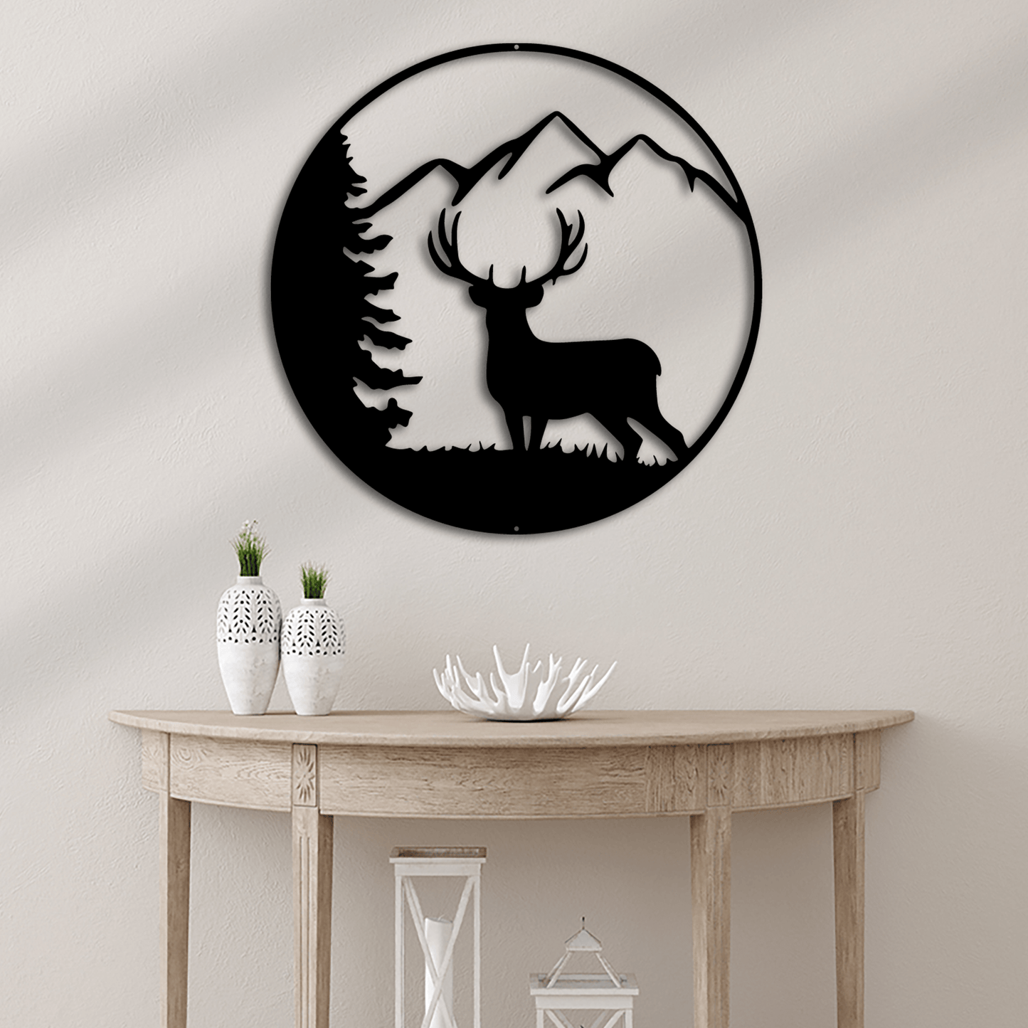 Deer Head Metal Wall Art Custom Home Decor