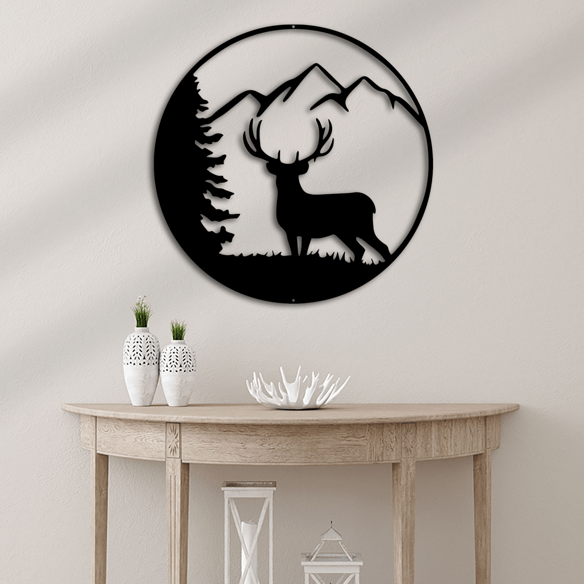 Deer Head Metal Wall Art Custom Home Decor