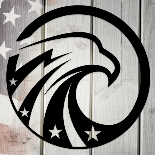 USA Proud American Eagle with Stars Circle Art