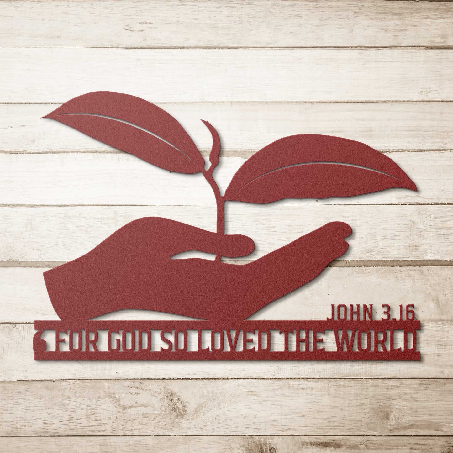 For God So Loves the World Metal Wall Art