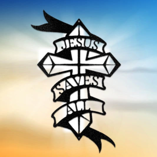 Jesus Saves All Metal Wall Art