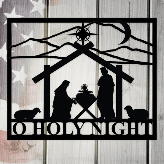 O Holy Night Metal Wall Art
