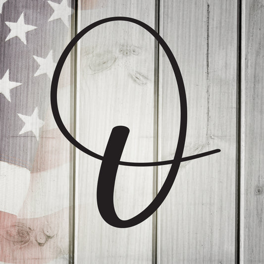 Script Letter O, Your Initial Metal Wall Art Decor