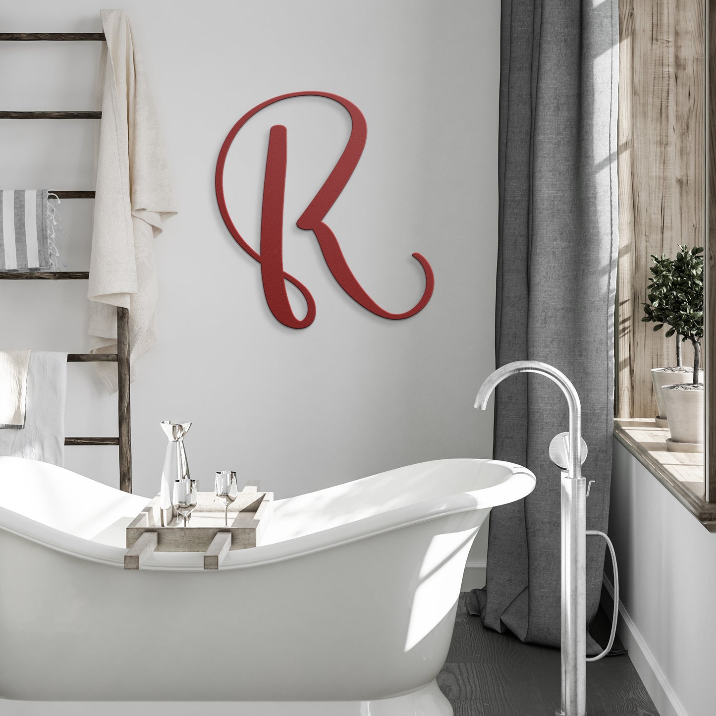 Script Letter R, Your Initial - Country Proud USA