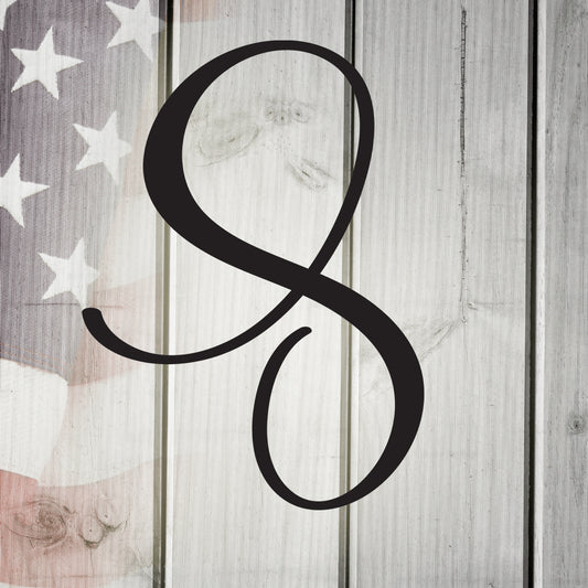 Script Letter S, Your Initial Metal Wall Art Home Decor