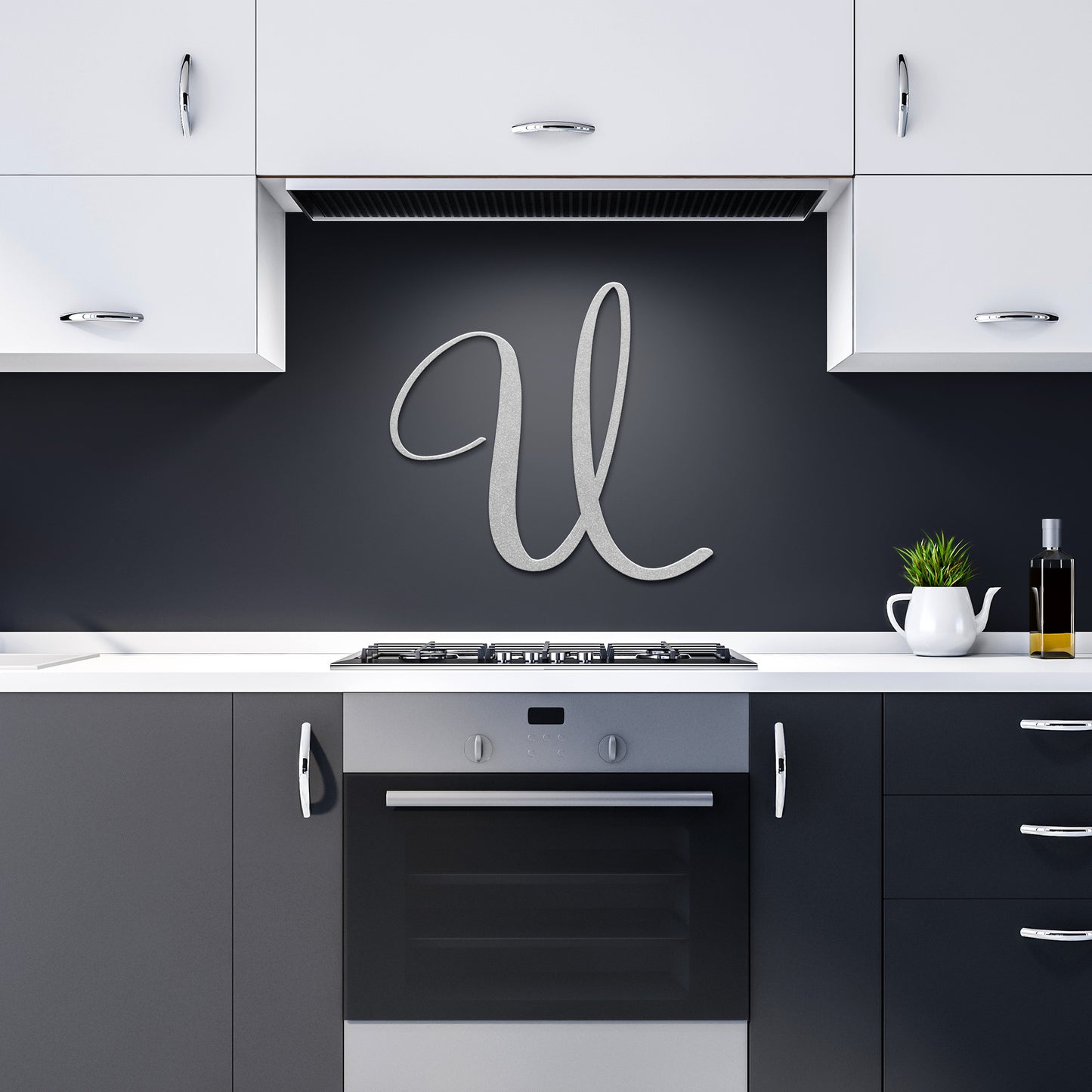 Script Letter U, Your Initial - Country Proud USA