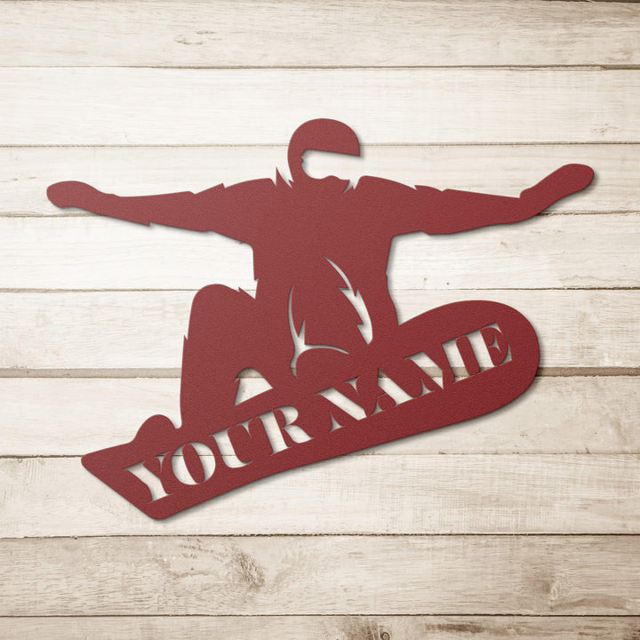 Shred Snowboard Metal Wall Art for Home Decor