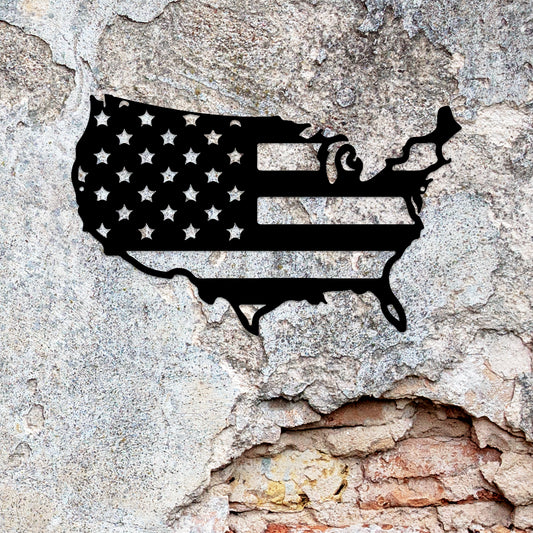 USA Flag Metal Wall Art Decor for Your Home