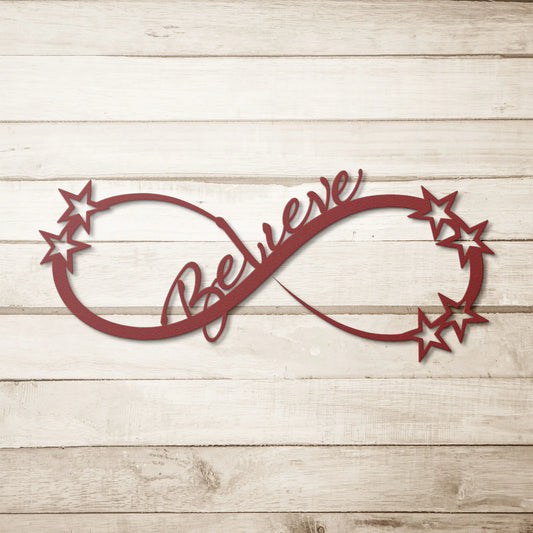 Believe in Infinity: Custom Metal Wall Art Design