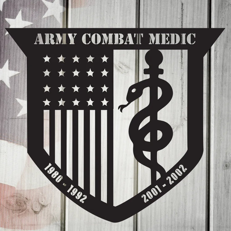 Army Combat Veteran metal art